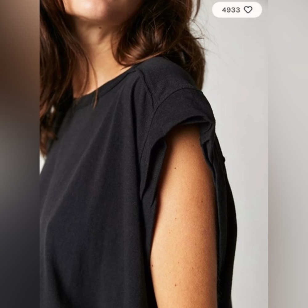 NWT Free People We The Free Naomi Tee Black sizes XS, M, L - Picture 4 of 7